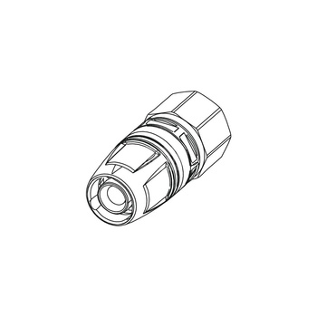 Mufa TECE logo Dwuczęściowy, mosiądz, 16mm x 1/2'' (pz x gw)