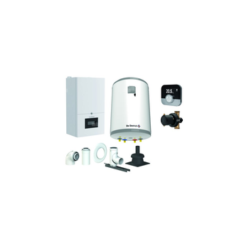 Pakiet - Kocioł gazowy jednofunkcyjny DE DIETRICH MCR4 19 kondensacyjny wiszący 2.5 - 20.7 kW + RegulatorSMART TC + Zestaw powietrzno-spalinowy szachtowyBazowy PP/Alu fi 60/100 na fi 60 + Zasobnik c.w.uAQUAvie100 + Filtr magnetyczny XS90
