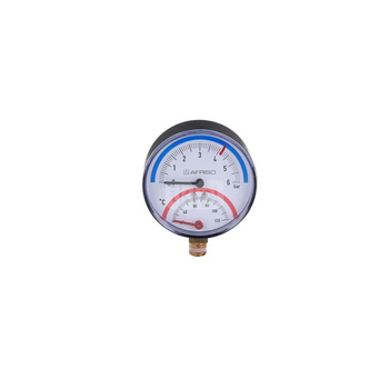 Manometr AFRISO TM radialne 1/4'' fi 80 mm, 0 - 6 bar, 20 - 120'C