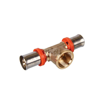 Trójnik SIGMA-LI Premium mosiądz 25 x 1/2'' x 25 (zacisk x GW x zacisk)