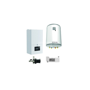 Pakiet - Kocioł gazowy jednofunkcyjny DE DIETRICH MCR4 19 kondensacyjny wiszący 2.5 - 20.7 kW + RegulatorAD248P + Zasobnik c.w.uAQUAvie100 + Filtr magnetyczny XS90