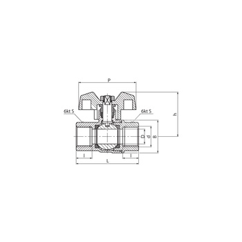 PHA-200/3 Kurek kulowy HUZAR typ ciężki 3/4" WW czarny motyl