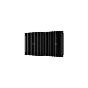 Grzejnik żeberkowy INSTAL-PROJEKT TUBUS 3 stal, podłączenie dolne środkowe, rozstaw 50 mm 2002 x 650 mm, kolor black structure (RAL 9005), moc 2747 W