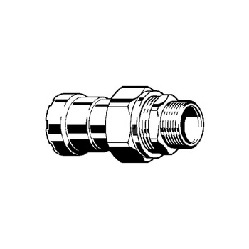 Złącze przejściowe Megapress VIEGA 4265 redukcja jednoczęściowy, stal (cynk/nikiel), 3/4'' (mz x gz), 100 mm z uszczelką