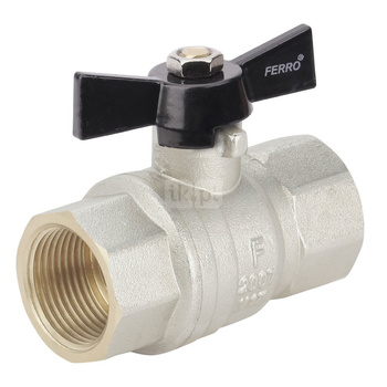 Zawór kulowy FERRO HERKULES 1/2'' GW, uchwyt: motylek