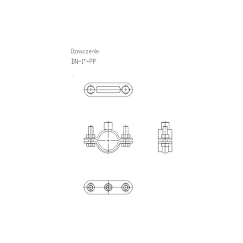 Obejma mocująca tryskaczowa NICZUK DN 32-34 mm 1-PP (ocynk galwaniczny)