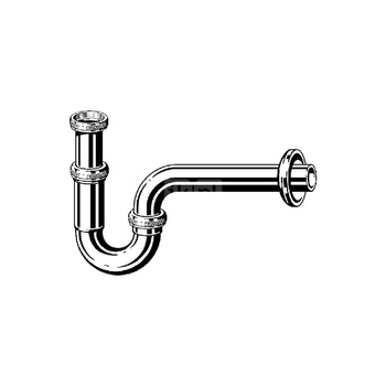 Syfon rurowy mosiądz chrom., nr wzoru 5611 G: 1¼ DN: 32 L1: 75 L2: 170 H1: 140–190 H2: 110