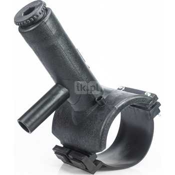 Trójnik siodłowy PE z nawiertką 90x 32 czarny z obejmą WEBA