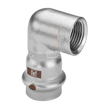 Przejściówka kątowa 90' VIEGA 17142, stal nierdzewna / stal nierdzewna, 28 mm x 1'' (zw x gw)