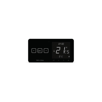 Regulator pokojowy + włącznik tójpolowy WSR-03L - LEWA, komunikacja bezprzewodowa TECH WTP, kolor Czarny
