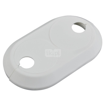 Rozeta podwójna FERRO do rury 16 mm, mosiądz, kolor: biały