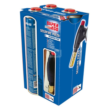 Palnik SEGOFIRE piezo 1925ºC + 3 x Nabój gazowy BTP 300