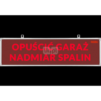 Tabl. ostrzeg. TP-4.As/H3, "NIE WJEŻDŻAĆ NADMIAR SPALIN", wbud cicha syren, zasil 12V