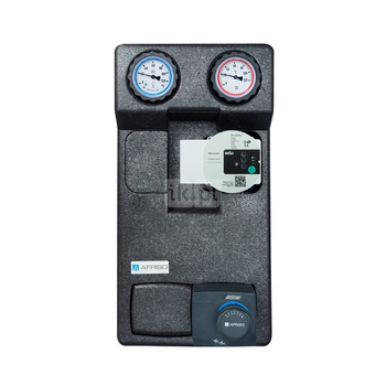 Grupa pompowa AFRISO PrimoTherm 180-2 DN 25 WP 3-WM-SM Vario GZ x GW 1 1/2'' x 1'', z zaworem mieszającym, z izolacją, z pompą obiegową Wilo Para SC 25/6, z siłownikiem arm 343 proclick