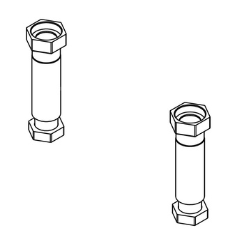Komplet 2 szt. łączników kocioł - sprzęgło poziome V2 (100-120)