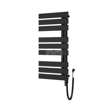 Grzejnik elektryczny (suszarka) INSTAL-PROJEKT NAMELESS ELECTRO, wym. 1186 (1291 z grzałką)/600 mm, kolor czarny mat,  moc 600 W