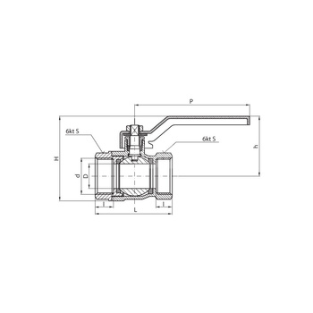 1410 G2 1/2 WW PN10 DN65 Zawór kulowy dławik P CuZn-C PN-M-75002