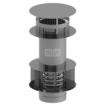 Zakończenie komina JEREMIAS CLV33 stal nierdzewna fi 140/225 mm