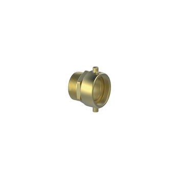 P.POŻ. ADAPTER PRZEJŚCIOWY OTWARTY Z GWINTEM ZEWNĘTRZNYM ZACZEP TYPU "PIN LUG", MOSIĄDZ POLER. 1 1/2'' NPT GZ x 1 1/2'' NST GW
