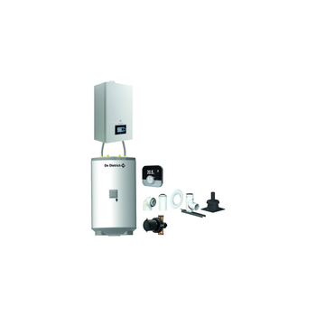 Pakiet - Kocioł gazowy jednofunkcyjny DE DIETRICH Virtuens Smart 24 kondensacyjny wiszący 3.3 - 26.1 kW + RegulatorSMART TC + Zestaw powietrzno-spalinowy szachtowyBazowy PP/Alu fi 60/100 na fi 80 + Zasobnik c.w.uAQUAvie125 + Filtr magnetyczny XS90 A