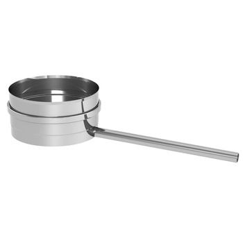 Miska na kondensat z rurką odpływową JEREMIAS FU01 stal nierdzewna fi 140 mm