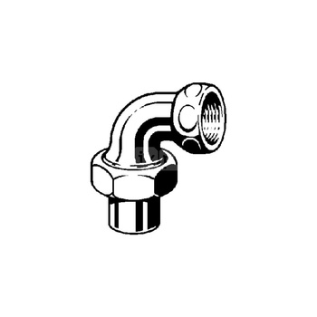 Złącze przejściowe 90' VIEGA 94096G jednoczęściowy, mosiądz / brąz, 18 mm x 3/4'' (lw x gw)