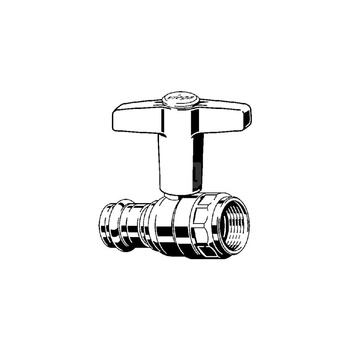 Zawór kulowy VIEGA 22754 brąz, PN16 54mm x 2'' zz x GW, uchwyt: motylek