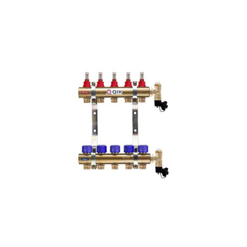 Rozdzielacz mosiężny do OP z przepływ - QIK BASIC II C- 4 sekcje