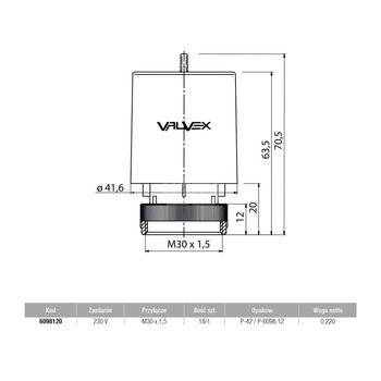 BASE głowica termoelektryczna