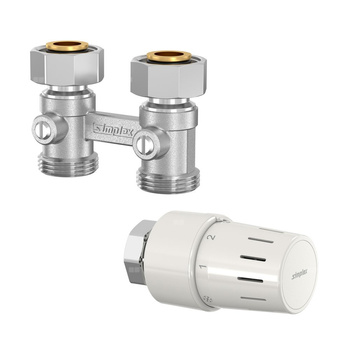 ZESTAW GŁOWICA TC-S3 M30X1,5 I DWURUROWY BLOK KURKÓW PROSTY MD2/50