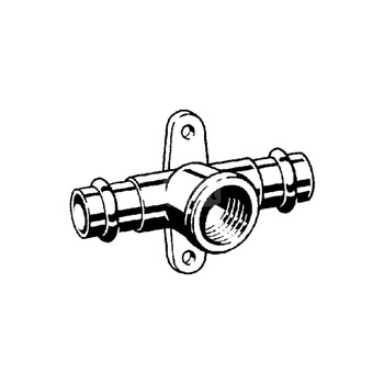 Trójnik VIEGA 22173 brąz (stan surowy) 15 mm x 1/2'' x 15 mm x 15 mm (mz x gz x mz)