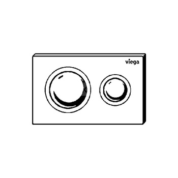 Przycisk do WC ekspozycyjny Prevista Visign for Style 20 nr wzoru 8610.19 płytka maskująca: tworzywo szt. szlach. matowy klawisz: tworzywo szt. szlach. matowy