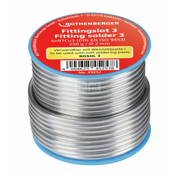 Lut miękki 3, 3 mm, 250 g, S-Sn97Cu3, szpulka