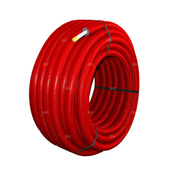 Rura wielowarstwowa QIK PE-RT II/AL/PE-RT II 32x3 kręgi 50m w izolacji 13 mm kolor czerwony