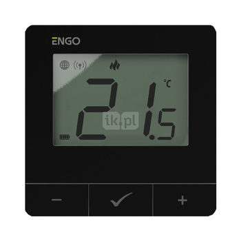 Regulator temperatury, bezprzewodowy, bateryjny, Wi-Fi, Internetowy, czarny, 868MHz