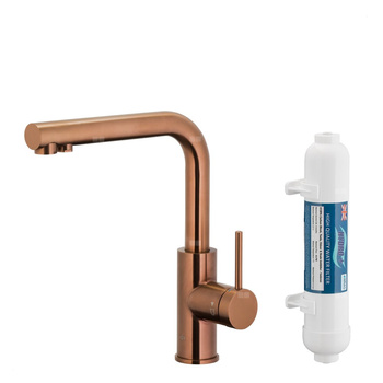 DUERO PURE BASIC Bateria kuchenna z funkcją filtracji wody, Brushed rose gold + Filtr HYDRO+