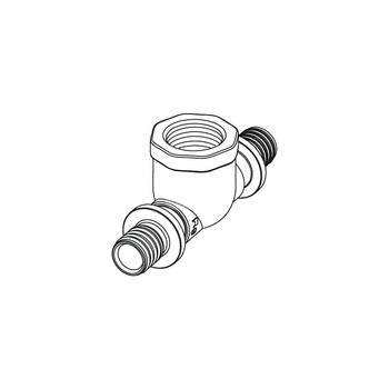Trójnik TECE flex brąz 20 x 1/2'' x 20 (GZ x GW x GZ)