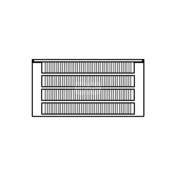 Konwektor Kermi Kon m. Str. Typ44 BH70x255x4000mm QN3732, weiß, 6bar, m. Abd, AB 12