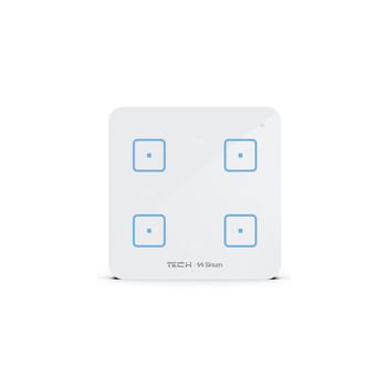 Włącznik czteropolowy Single WS-04, komunikacja bezprzewodowa TECH WTP, kolor Biały