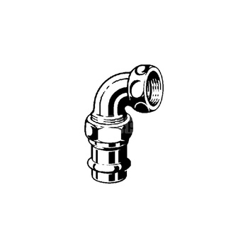 Złącze przejściowe Sanpress VIEGA 2255 jednoczęściowy, brąz (stan surowy) / brąz (stan surowy), 12 mm, 1/2'' (mz x gw) z uszczelką