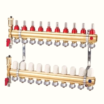 Rozdzielacz hydrauliczny VALVEX Proff K1-11 mosiądz GW 1'', odgałęzień: 11 (1''), do CO