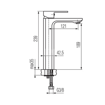 LOFT Bateria umywalkowa stojąca wysoka