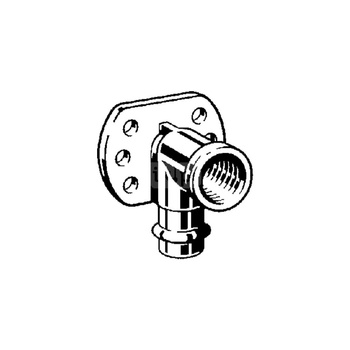 Kolano z łapami VIEGA 22255 jednoczęściowy, brąz / brąz, 18 mm, 1/2'' (mz x gw), (głębokość: 22 mm) z uszczelką