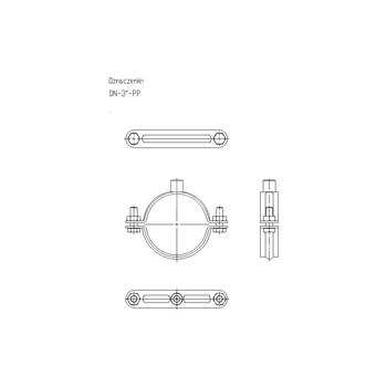 Obejma masywna DN 3 (85-90mm) DN3