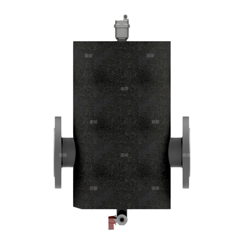 Kołnierzowy separator powietrza SPK+ 300 – DN150 z wyposażeniem dodatkowym, z izolacją, malowany