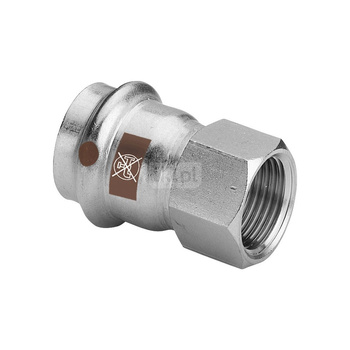 Przejściówka VIEGA 1712, stal nierdzewna / stal nierdzewna, 22 mm x 3/4'' (zw x gw)