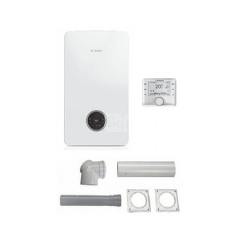 Pakiet - Kocioł gazowy dwufunkcyjny BOSCH TERMOTECHNIKA CONDENS GC2300iW24C kondensacyjny wiszący 25 kW + Czujnik temperatury zewnętrznej + RegulatorCW400 + Zestaw powietrzno-spalinowy szachtowy2581