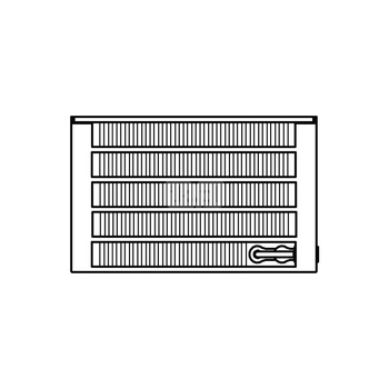 Konwektor Kermi V-Kon S Typ55 BH70x316x5200mm QN5704, weiß, 6 bar, o. Abd., Vent. re