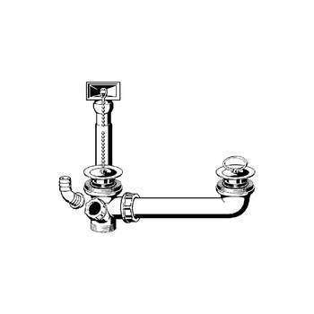 Komplet odpływowo-przelewowy VIEGA 782342 tworzywo sztuczne g 1 1/2'', fi 70