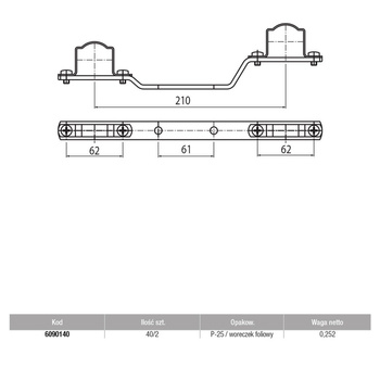 Wspornik stalowy ocynkowany